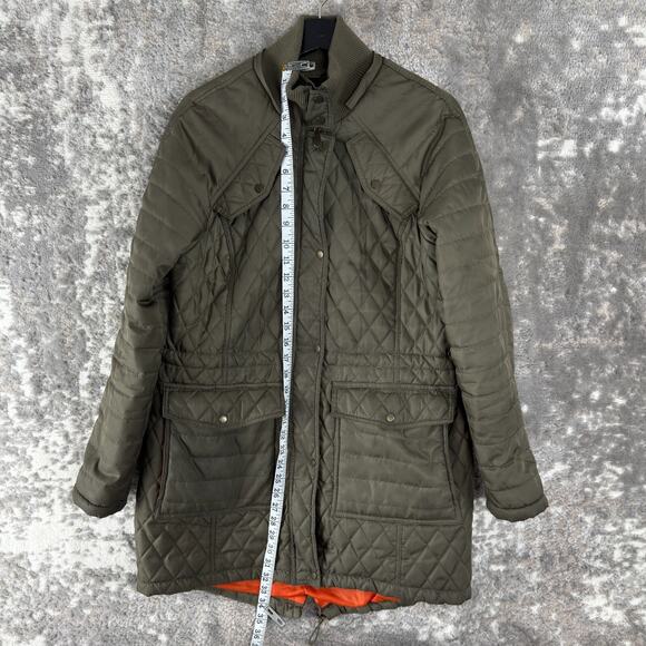 Vince Camuto Size L Quilted Outdoor Snap Button Jacket Long Sleeve Pocket Lined - Picture 3 of 10